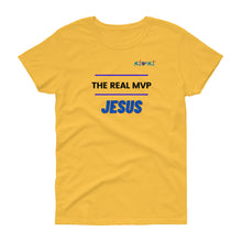 Load image into Gallery viewer, Women's JESUS IS THE MVP short sleeve t-shirt
