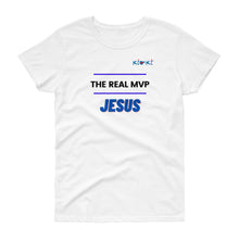 Load image into Gallery viewer, Women's JESUS IS THE MVP short sleeve t-shirt
